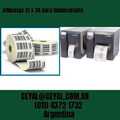 etiquetas 31 x 34 para indumentaria