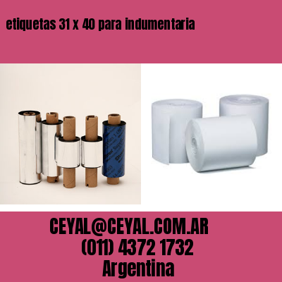 etiquetas 31 x 40 para indumentaria