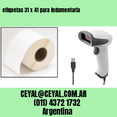 etiquetas 31 x 41 para indumentaria