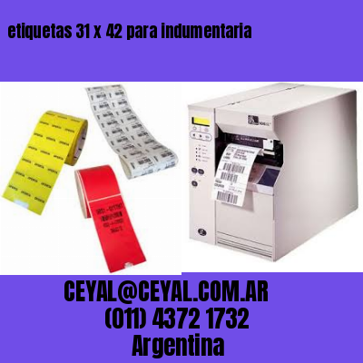 etiquetas 31 x 42 para indumentaria