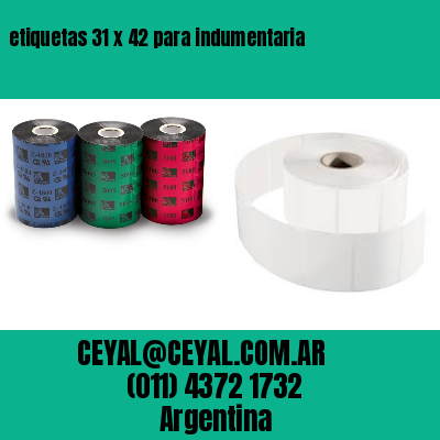 etiquetas 31 x 42 para indumentaria