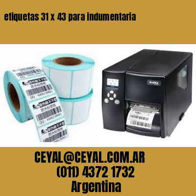 etiquetas 31 x 43 para indumentaria