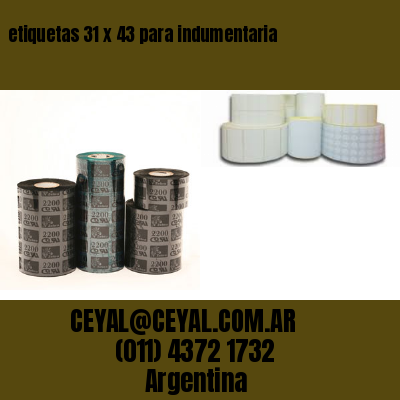 etiquetas 31 x 43 para indumentaria