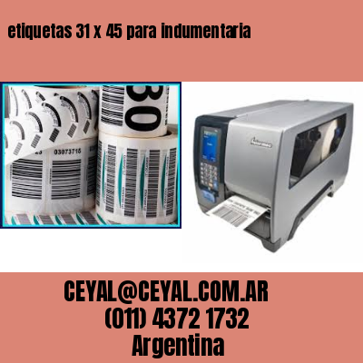 etiquetas 31 x 45 para indumentaria