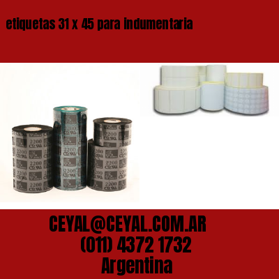 etiquetas 31 x 45 para indumentaria