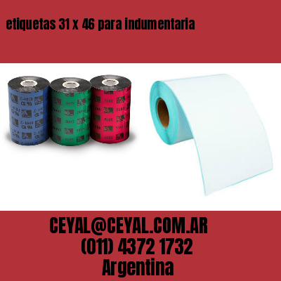 etiquetas 31 x 46 para indumentaria