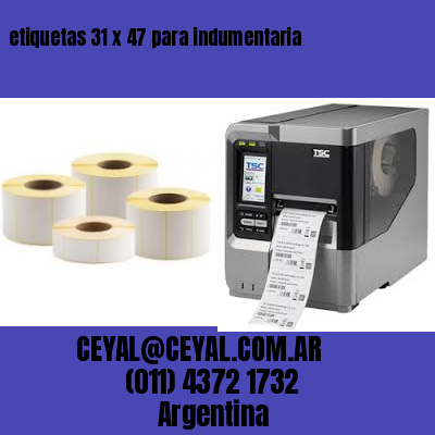 etiquetas 31 x 47 para indumentaria