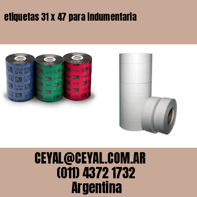 etiquetas 31 x 47 para indumentaria