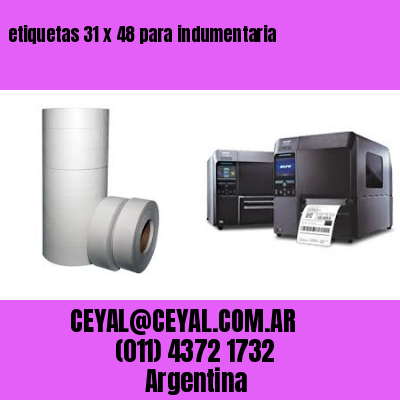 etiquetas 31 x 48 para indumentaria