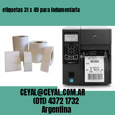 etiquetas 31 x 49 para indumentaria