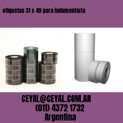 etiquetas 31 x 49 para indumentaria