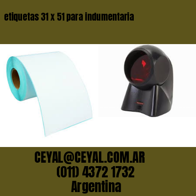 etiquetas 31 x 51 para indumentaria