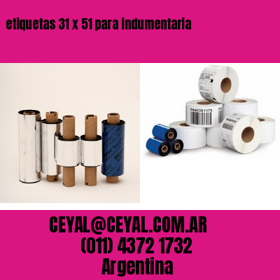 etiquetas 31 x 51 para indumentaria