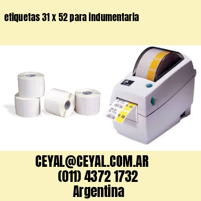 etiquetas 31 x 52 para indumentaria