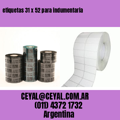 etiquetas 31 x 52 para indumentaria