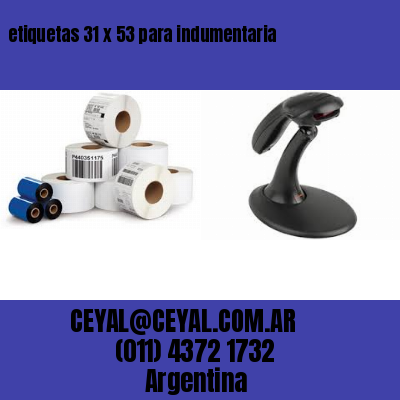 etiquetas 31 x 53 para indumentaria