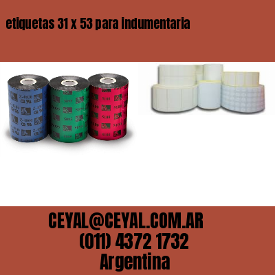 etiquetas 31 x 53 para indumentaria