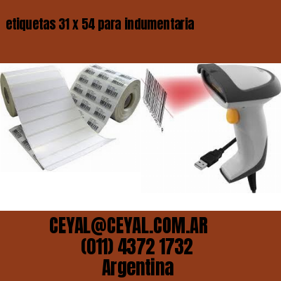 etiquetas 31 x 54 para indumentaria