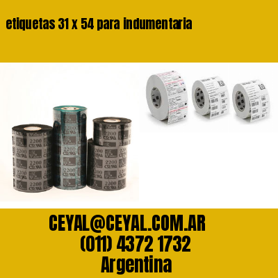 etiquetas 31 x 54 para indumentaria