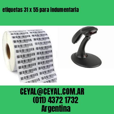 etiquetas 31 x 55 para indumentaria