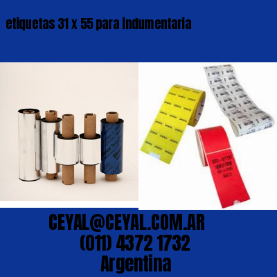 etiquetas 31 x 55 para indumentaria