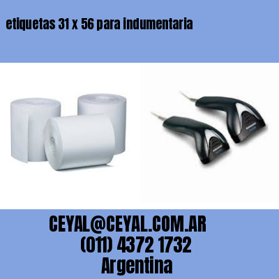 etiquetas 31 x 56 para indumentaria