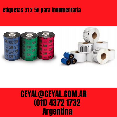 etiquetas 31 x 56 para indumentaria
