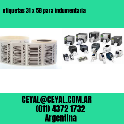 etiquetas 31 x 58 para indumentaria