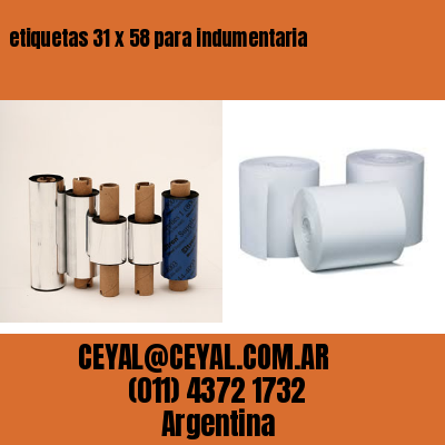 etiquetas 31 x 58 para indumentaria