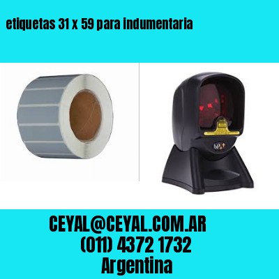 etiquetas 31 x 59 para indumentaria