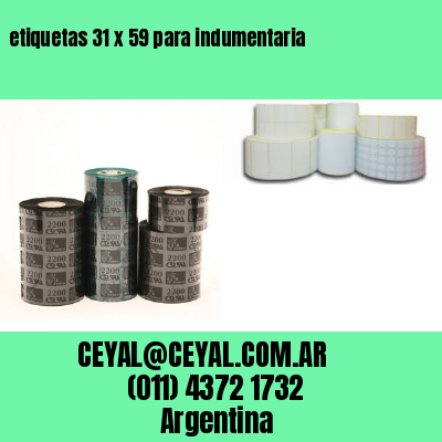 etiquetas 31 x 59 para indumentaria