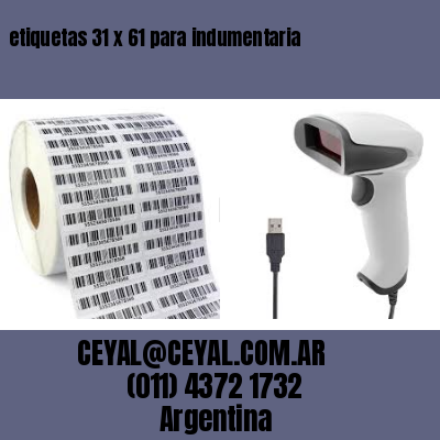 etiquetas 31 x 61 para indumentaria