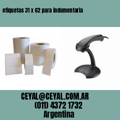 etiquetas 31 x 62 para indumentaria