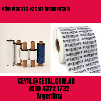 etiquetas 31 x 62 para indumentaria