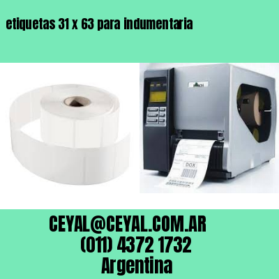 etiquetas 31 x 63 para indumentaria
