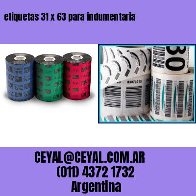 etiquetas 31 x 63 para indumentaria