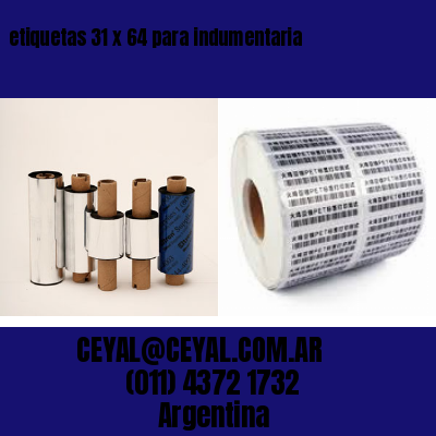 etiquetas 31 x 64 para indumentaria