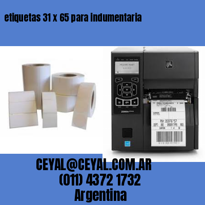 etiquetas 31 x 65 para indumentaria