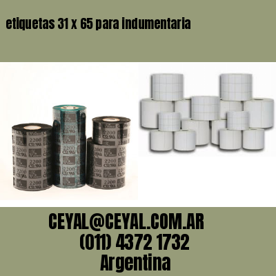 etiquetas 31 x 65 para indumentaria