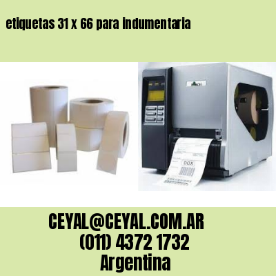 etiquetas 31 x 66 para indumentaria