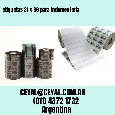 etiquetas 31 x 66 para indumentaria