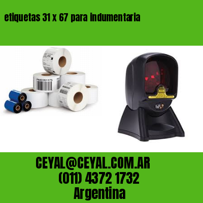 etiquetas 31 x 67 para indumentaria