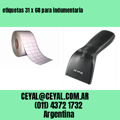 etiquetas 31 x 68 para indumentaria