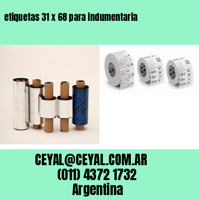 etiquetas 31 x 68 para indumentaria