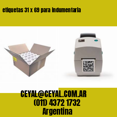 etiquetas 31 x 69 para indumentaria