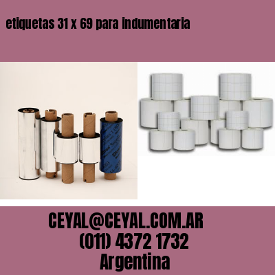 etiquetas 31 x 69 para indumentaria
