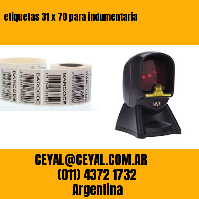 etiquetas 31 x 70 para indumentaria