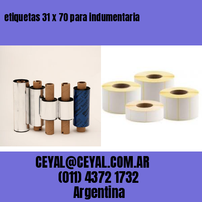 etiquetas 31 x 70 para indumentaria