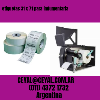 etiquetas 31 x 71 para indumentaria