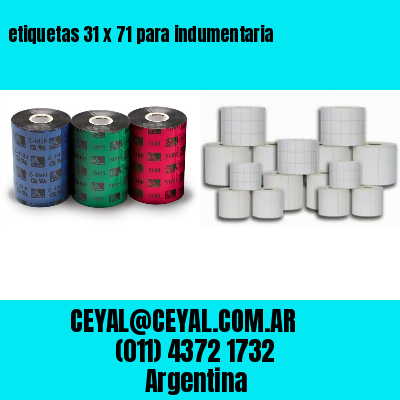 etiquetas 31 x 71 para indumentaria